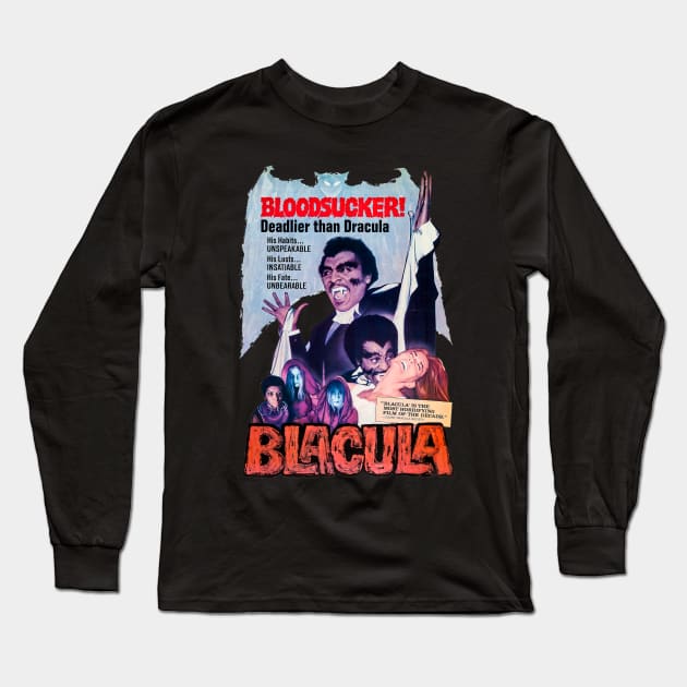 Blacula Exclusive Poster Halloween Long Sleeve T-Shirt by Pop Fan Shop